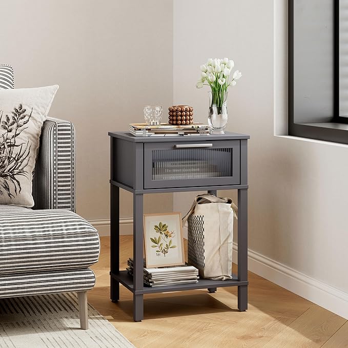 Nightstand Wooden Bedside Table - Image 4