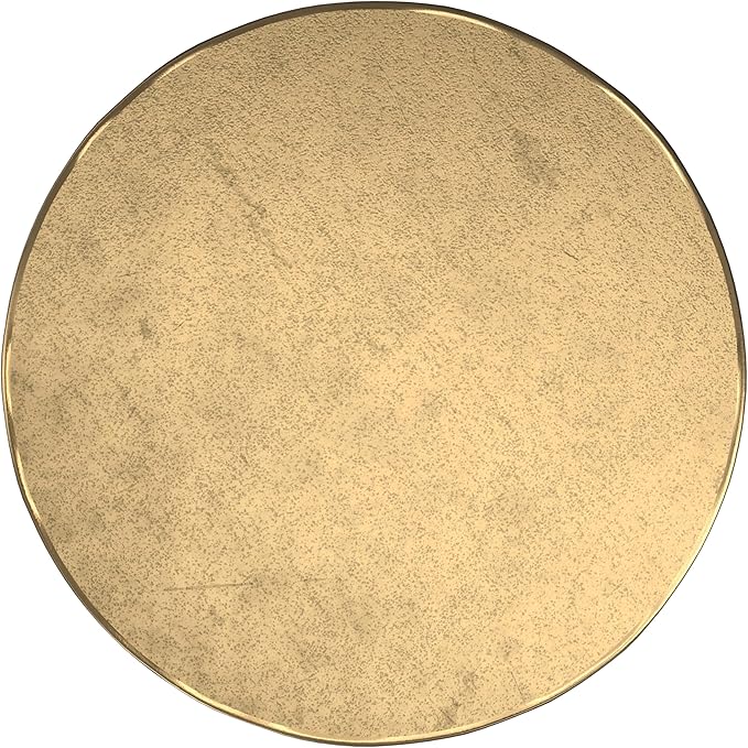 SIMPLIHOME Dominique Metal Table in Antique Brass, 18-inch Round, 19.75-inch - Image 4
