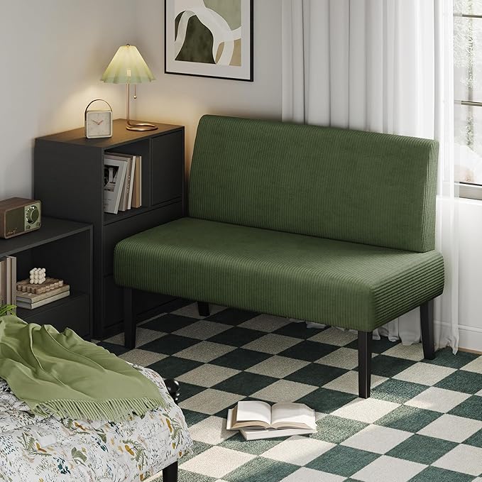 Yaheetech Small Mini Sofa Couch Armless Loveseat Futon - Image 3