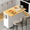 Shintenchi Kitchen Island with Folding Drop Leaf, Rolling Island Table with by Shintenchi
