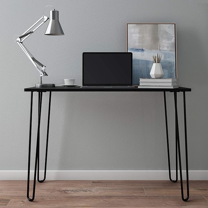Lavish Home Desk with Hairpin Legs by LavishHomeCollection