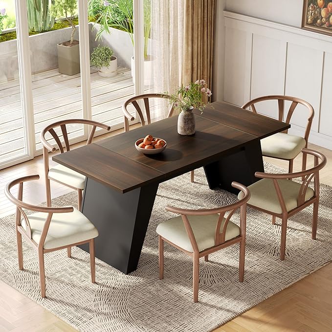 LITTLE TREE 71-Inch Dining Table, Rectangular Kitchen Table - Image 6