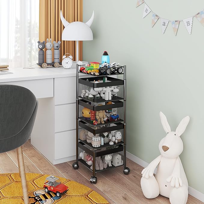 Rotating Kitchen Storage Rack，Bathroom Shelf，Kitchen Organization and - Image 9
