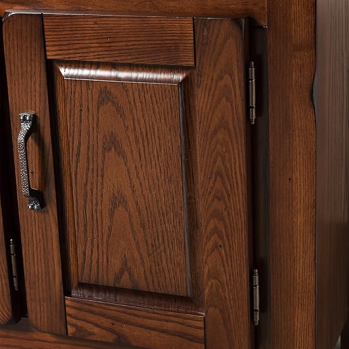 Leick Home 89360 Rustic Oak TV Stand - Image 7