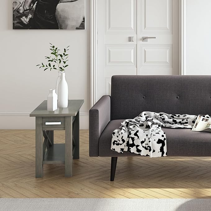 SIMPLIHOME Kitchener SOLID WOOD 14 inch Wide Rectangle Contemporary Narrow Side - Image 2