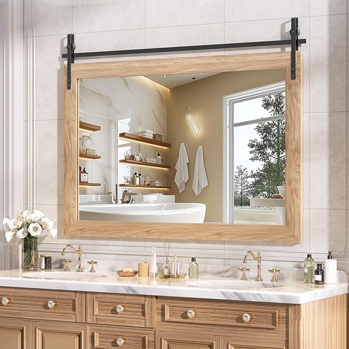 Hasipu Farmhouse Bathroom Mirror by Whatssuitableisthebest