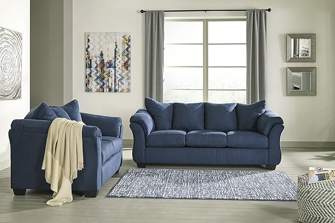 Signature Design by Ashley Darcy Casual Plush Sofa, Dark Blue - Image 11