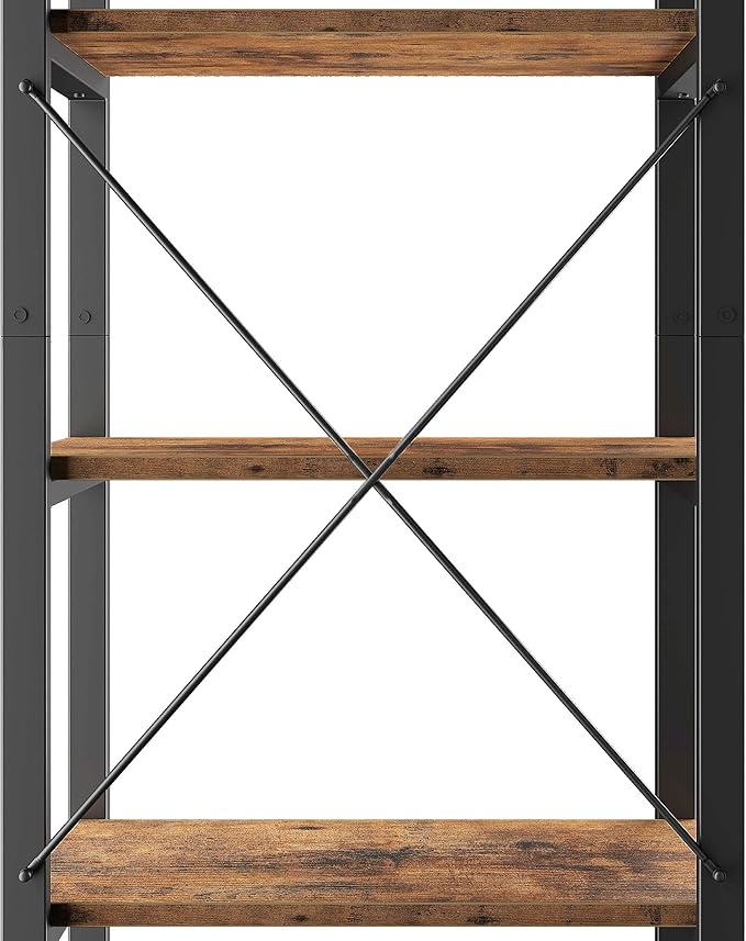 IRONCK Bookshelf 5-Tier Ladder Shelf 110 lbs or Shelf Vintage Industrial Style - Image 7