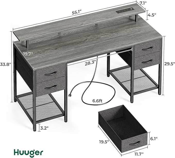 Huuger 55 inch Computer Desk - Image 3