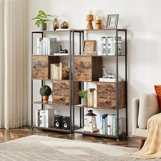 VECELO 5-Tier Bookshelf, Bookcase - Image 6