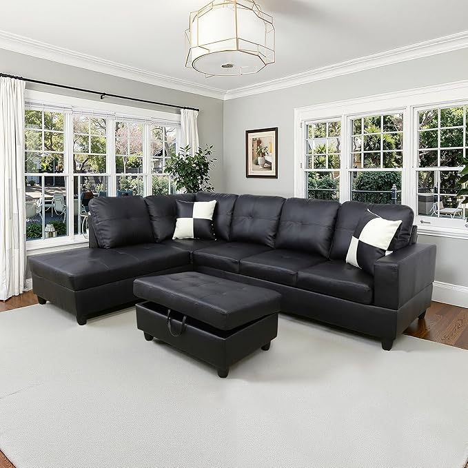 NicBex Sectional Couch 3 Pieces Sofa Set by NicBex