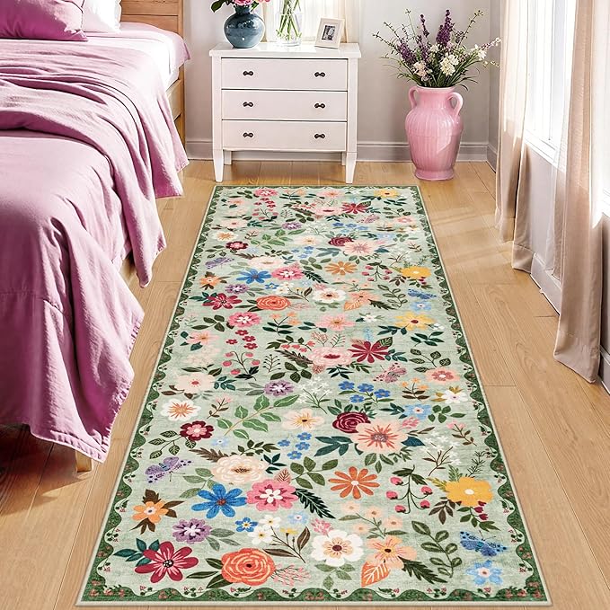Runner Rug for Entryway: 2x10 Kitchen Rugs Non Slip Washable Ultra-Thin Soft - Image 2