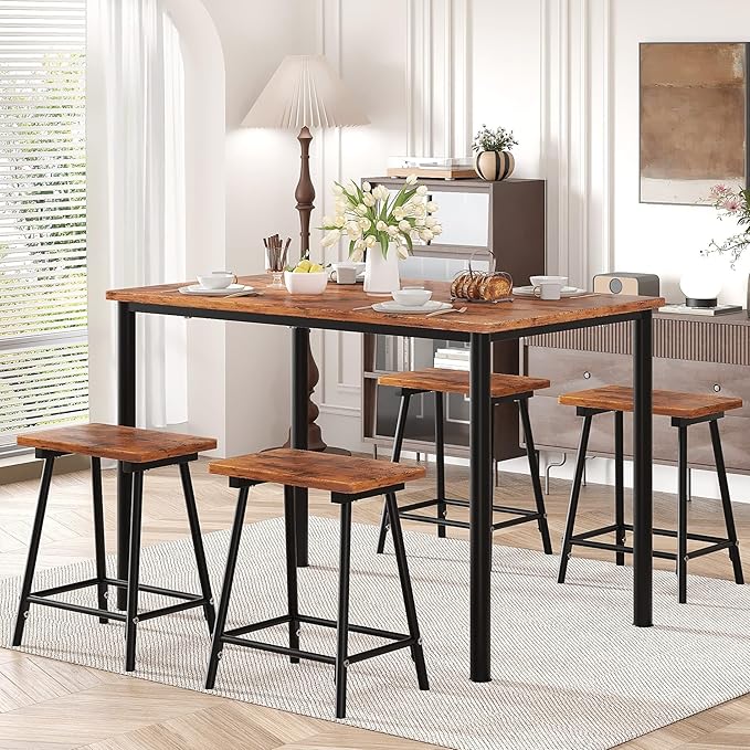 VECELO Kitchen Table and Chairs - Image 5