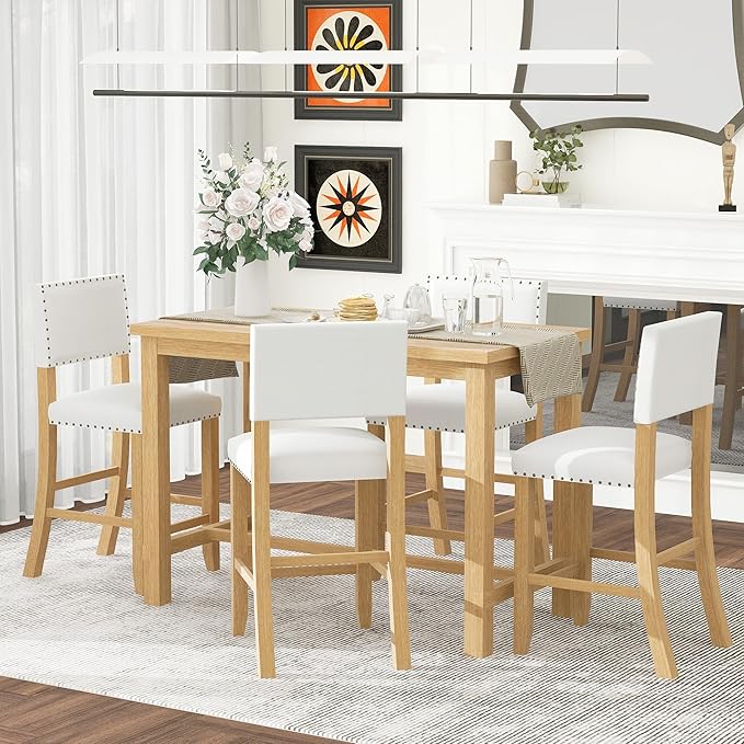 Ball & Cast 5 Piece Wood Dining Table Set - Image 4
