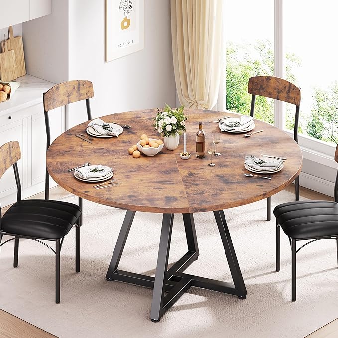 51“ Round Kitchen Dining Room Table - Image 8