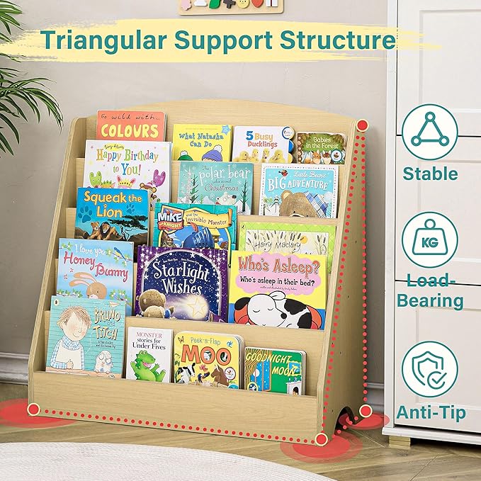 TOETOL 5-Tier Kids Bookshelf - Image 7