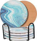 6-Pcs 4'' Ceramic Marble Style Trivet by Furwarmy