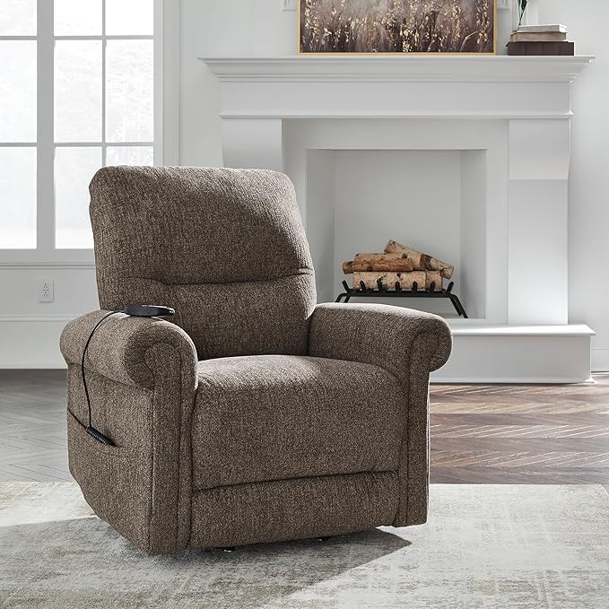 Signature Design by Ashley Aureta Classic Stain Resistant Power Lift Recliner - Image 2