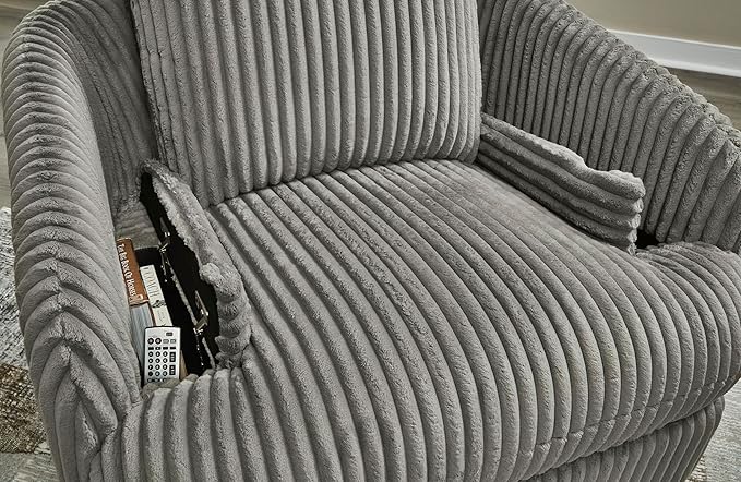 Signature Design by Ashley Tie-Breaker Casual Manual Press-Back Swivel Glider - Image 10