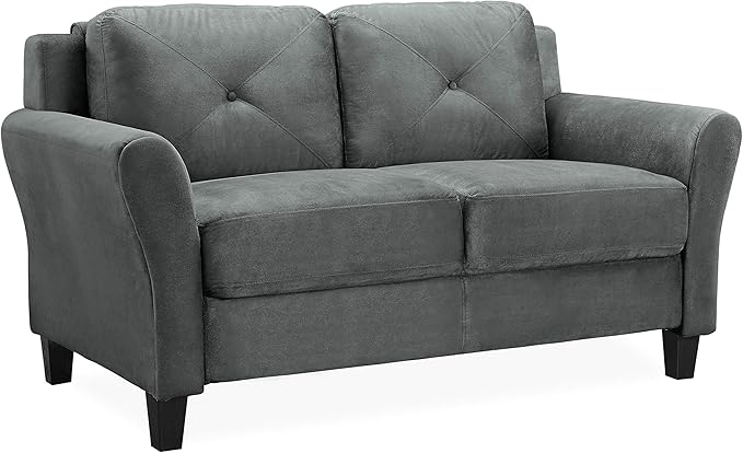 Lifestyle Solutions Harrington Loveseat, Dark Grey - Image 6