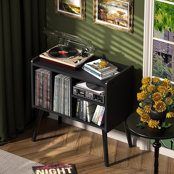 Record Player Table, Mid-Century Record Player Stand - Image 4