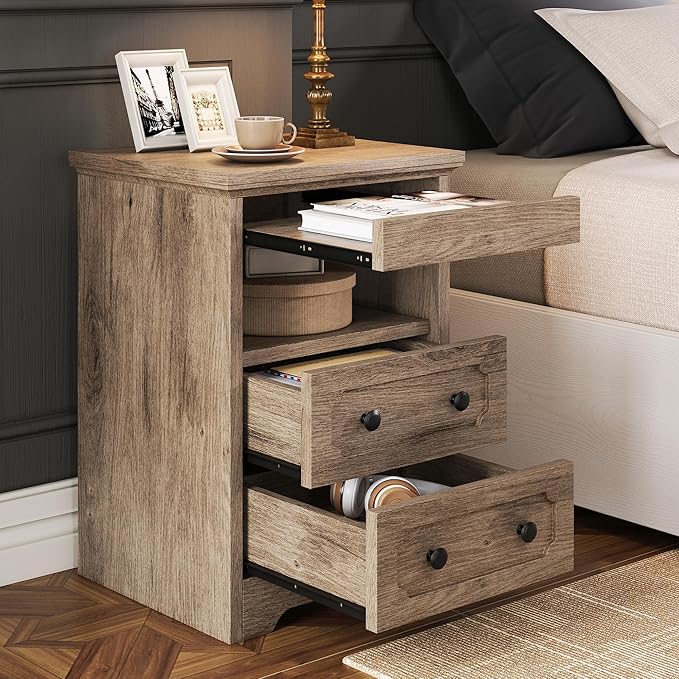 LIKIMIO Night Stand, Modern Bedside Table - Image 8