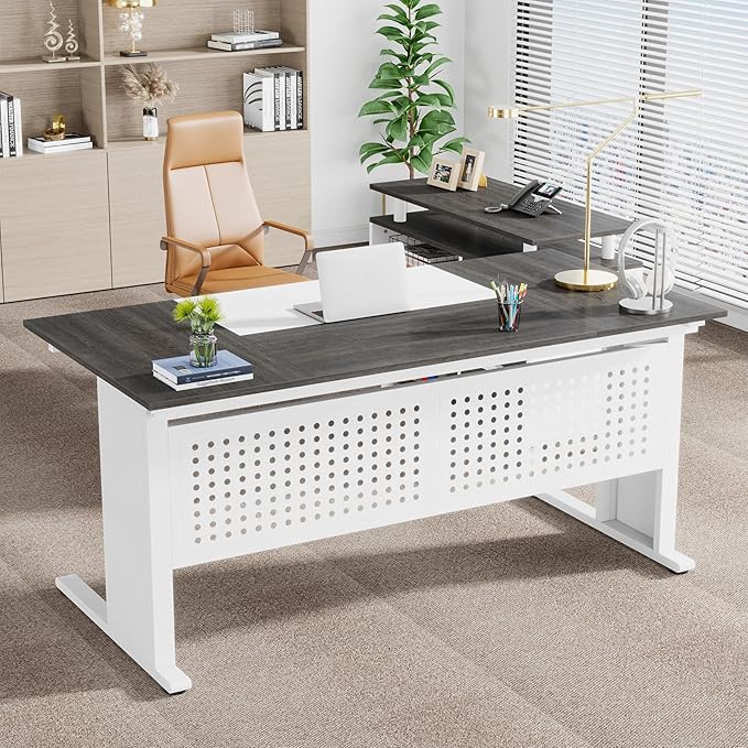 Tribesigns 63 Inch Executive Desk - Image 7