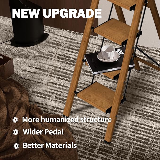 4 Step Ladder, Lightweight Folding Step Stool - Image 2