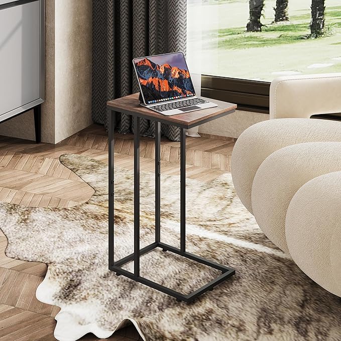 WLIVE C Shaped End Table, Small Side Tables - Image 7
