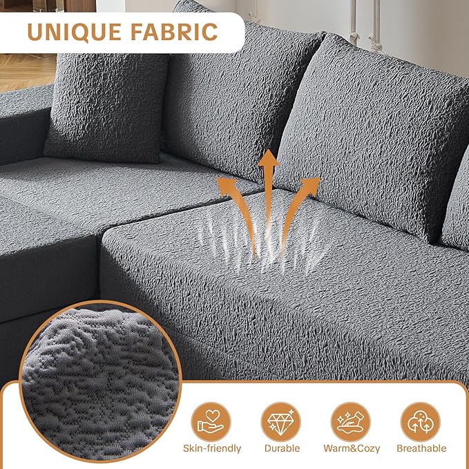 108" Modular Sectional Cloud Sofa - Image 5