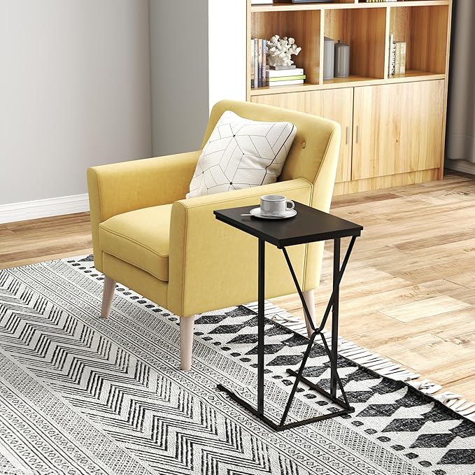 Manora TV Trays Set of 2, C Shaped End Table - Image 2