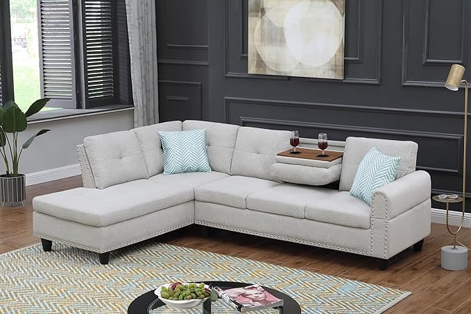 Ball & Cast 98" L Shaped Sectional Couch by BallCast