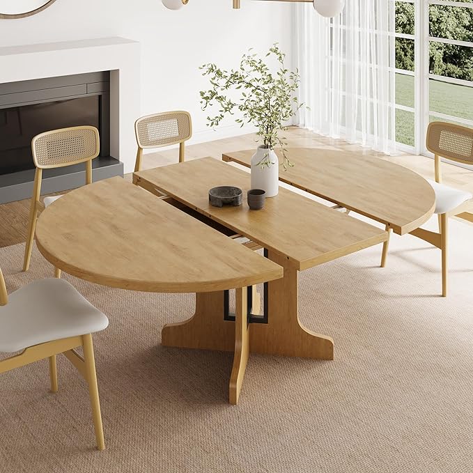 Feonase 59" Round Extendable Dining Room Table - Image 3