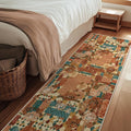 GENIMO Floral Runner Rug 2X6, Machine Washable Non Slip Vintage Patchwork by GENIMO