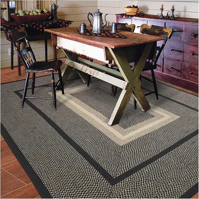 Manchester Black Braided Area Rug, 4x6' Rectangle - Image 9