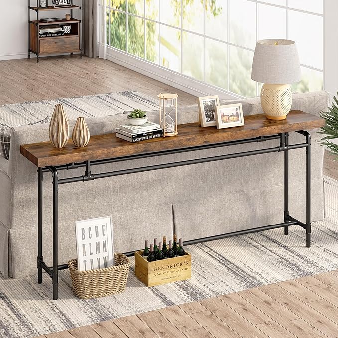 Tribesigns Console Table, 70.9 Inches Extra Long Sofa Table - Image 5