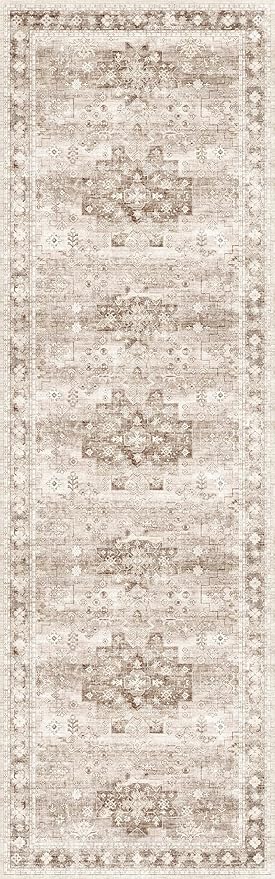 Beige Washable 2'6"x8' Wide Hallway Runners, Kitchen Runner Rug, Non-Slip & - Image 7