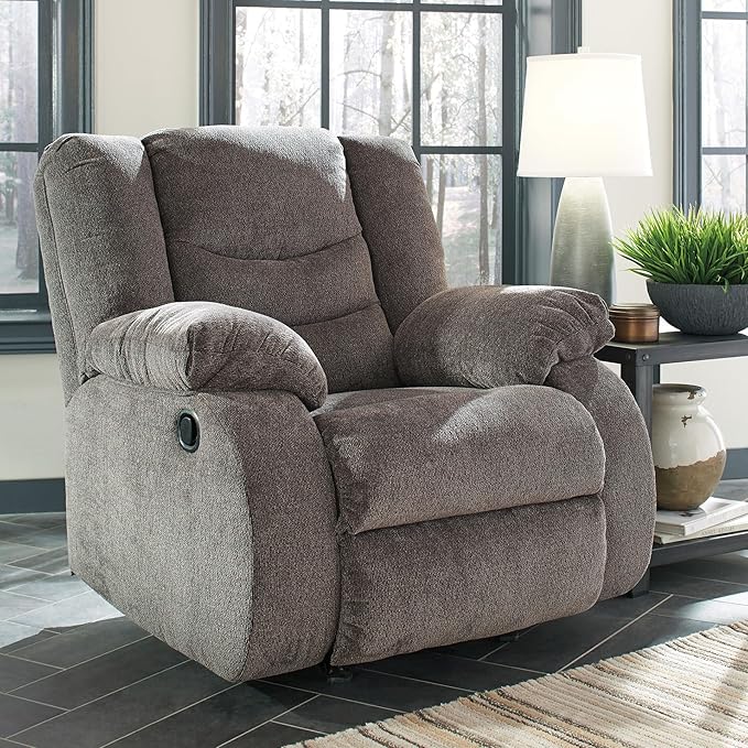 Signature Design by Ashley Tulen Modern Manual Pull Tab Rocker Recliner - Image 2