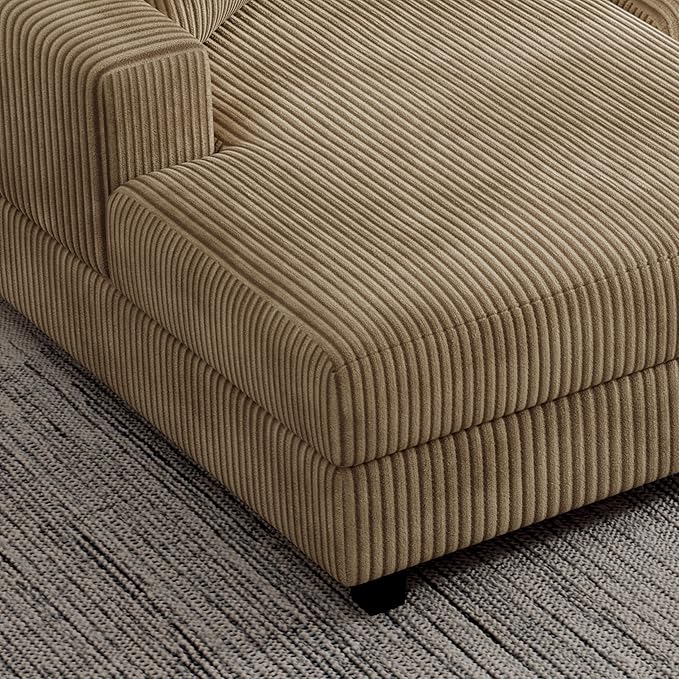 Eafurn Convertible L Shaped Modular Sectional Sofa Couch, 5 Seater Corduroy - Image 8
