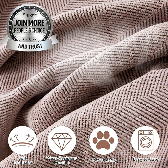 STACYPIK Stylish Cozy Pink Sofa Cover - Image 3