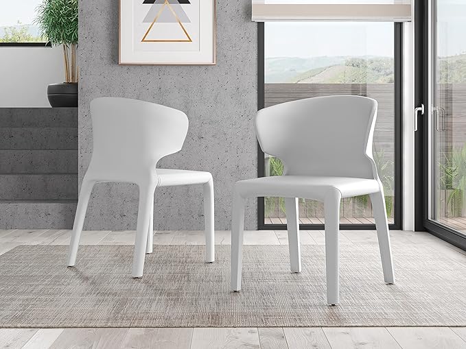 Manhattan Comfort Conrad Mid Century Modern Dining Chairs Woven Tweed - Image 2