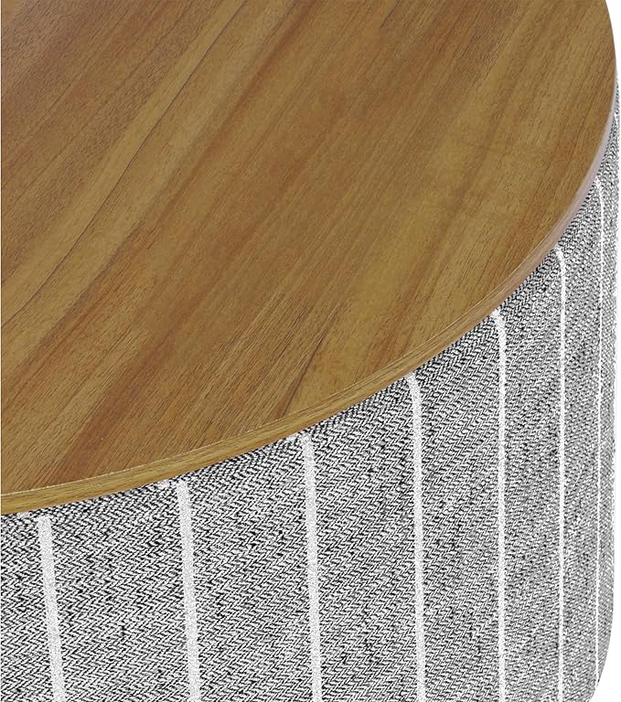 HomePop Modern Fabric Storage Ottoman - Image 5