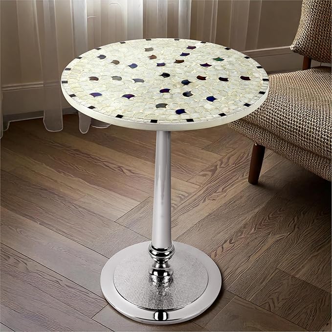 CLEENTABLE Mosaic Round End Table - Image 2