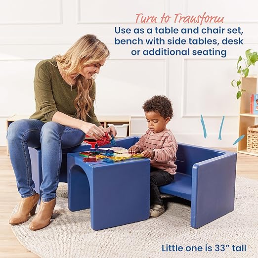 ECR4Kids Tri-Me Table and Cube Chair Set - Image 4