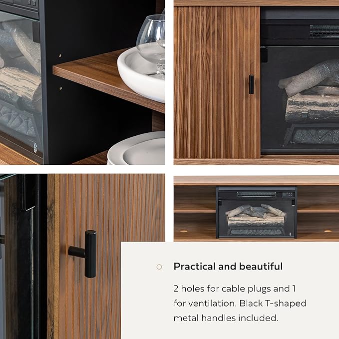 WERMO 71'' Electric Fireplace TV Stand - Image 6