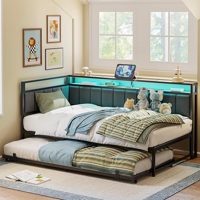 LIKIMIO Corner Full Bed Frame - Image 8
