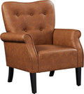 Yaheetech Modern Armchair, Mid Century PU Leather Accent Chair by Yaheetech