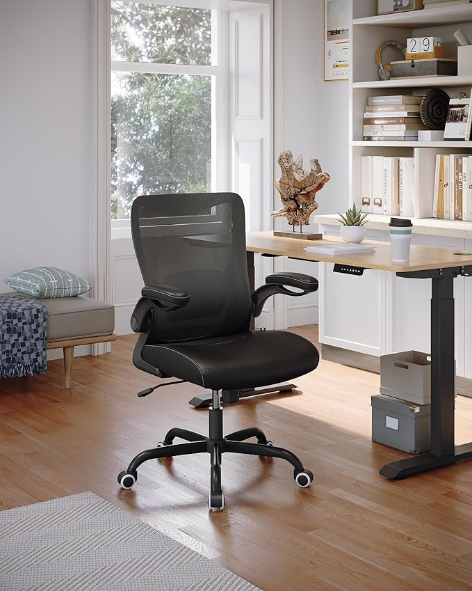 Office Chair, PU Leather Ergonomic Desk Chair - Image 7