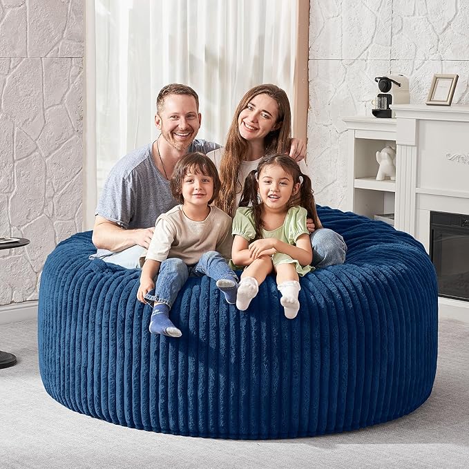 HABUTWAY 5FT Bean Bag Chair, Memory Foam Beanbag Chair - Image 5