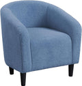 Yaheetech Accent Barrel Chair, Boucle Fabric Club Chair, Furry Sherpa Elegant by Yaheetech